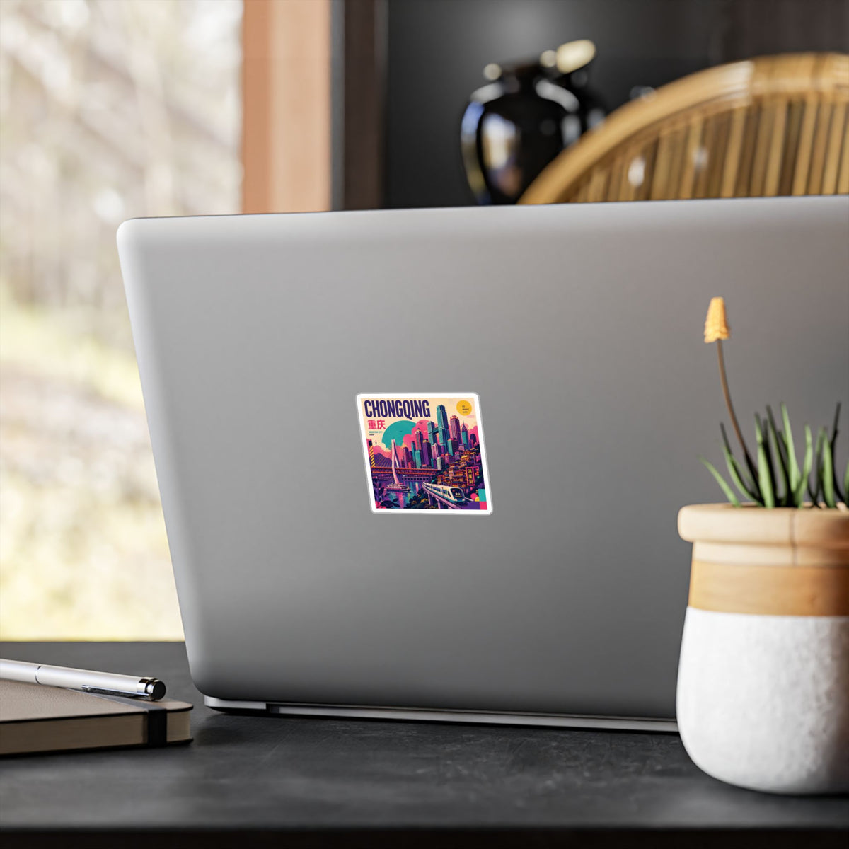 Chongqing Cityscape Kiss-Cut Vinyl Decal