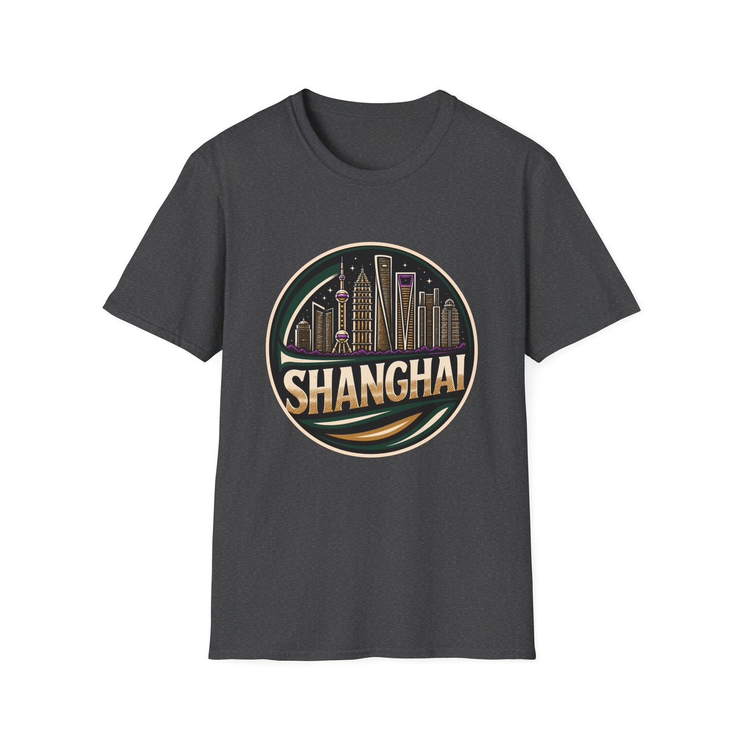 Shanghai Skyline T-Shirt — Retro Cityscape Tee
