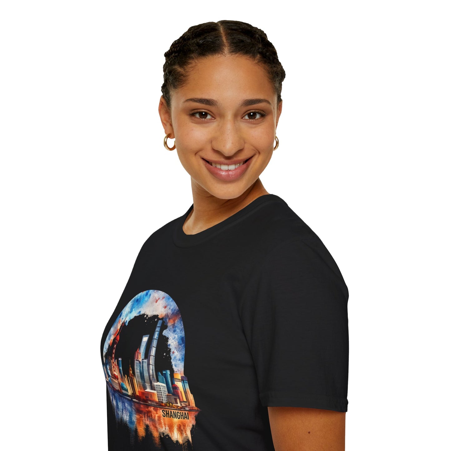 Cityscape Watercolor T-Shirt — Skyline Art Tee