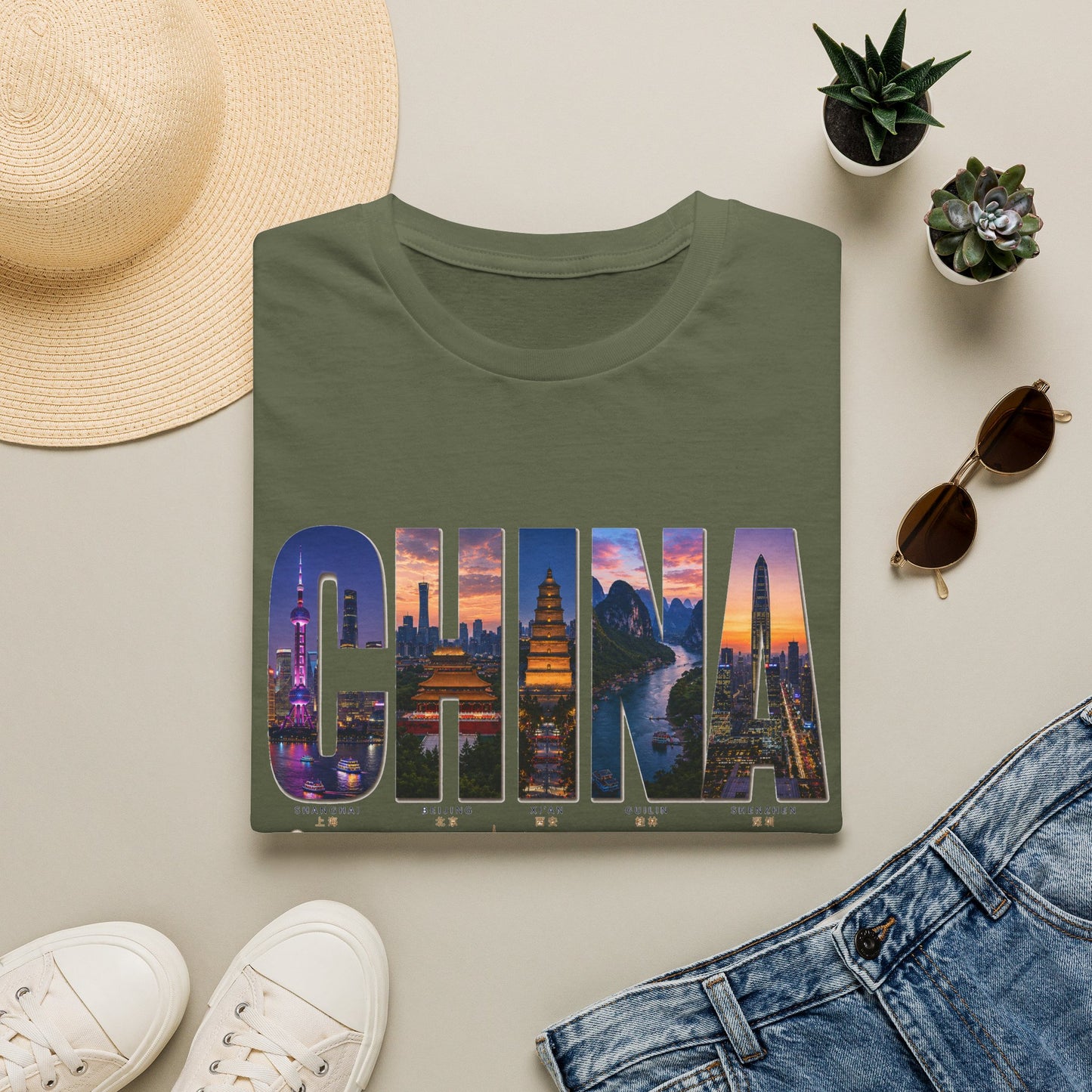 China Skyline T-Shirt — Travel Cityscape Tee