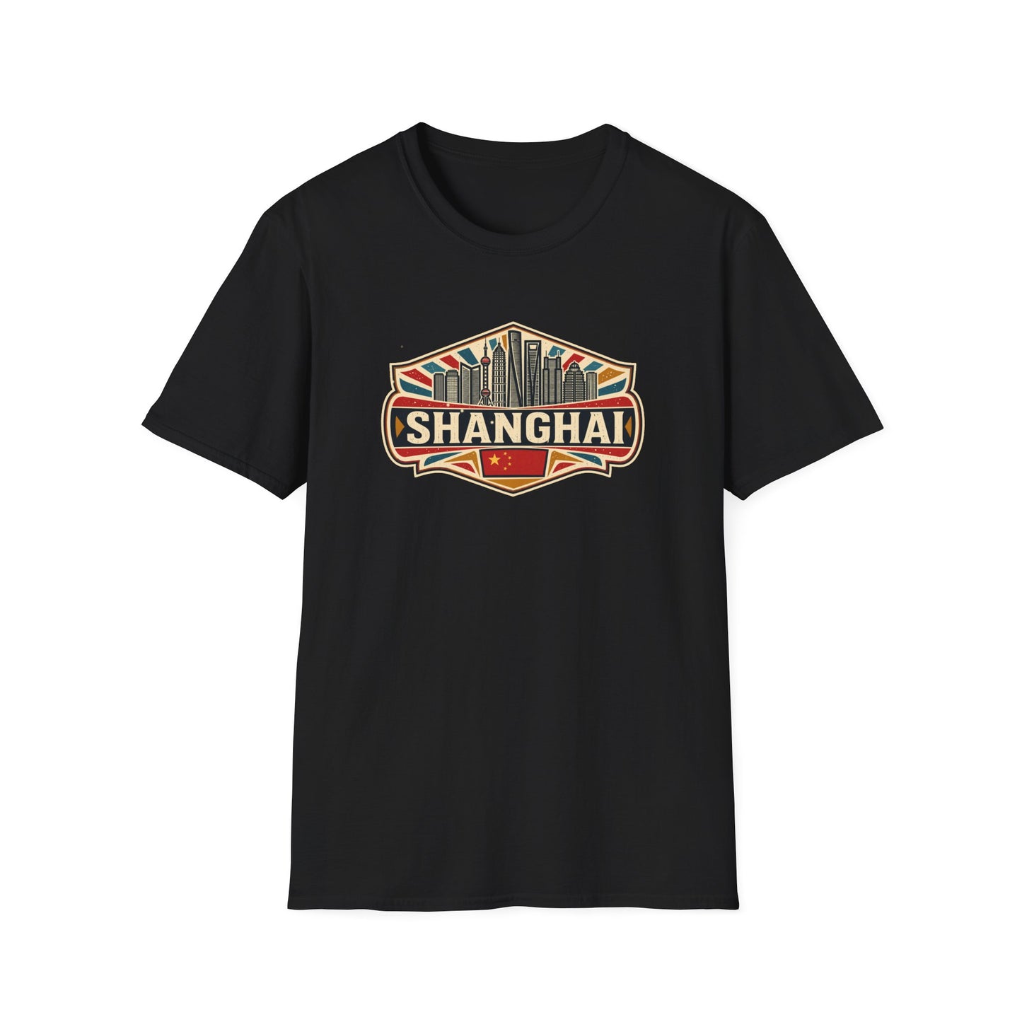 Shanghai Skyline T-Shirt — Vintage City Travel Tee