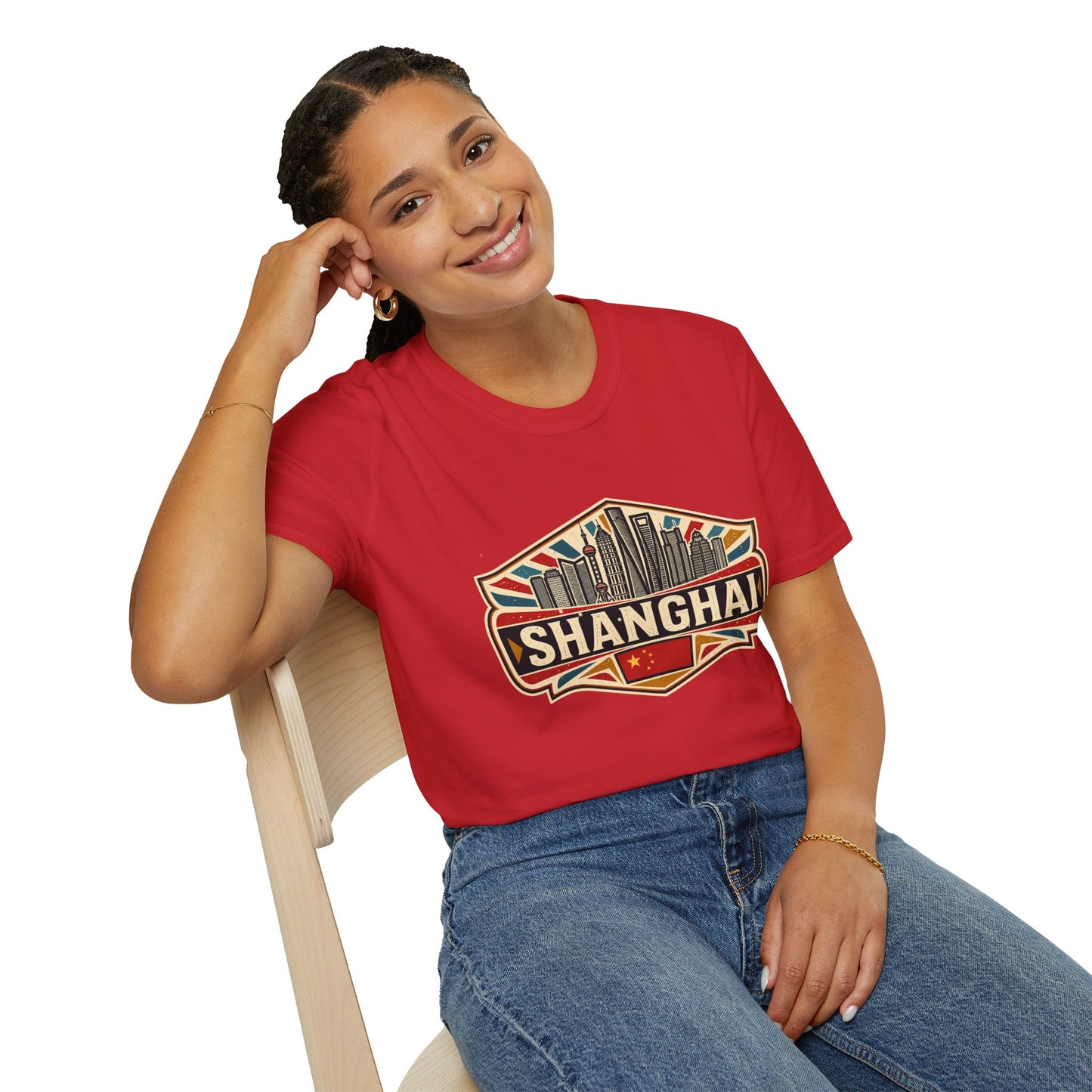 Shanghai Skyline Vintage T‑Shirt