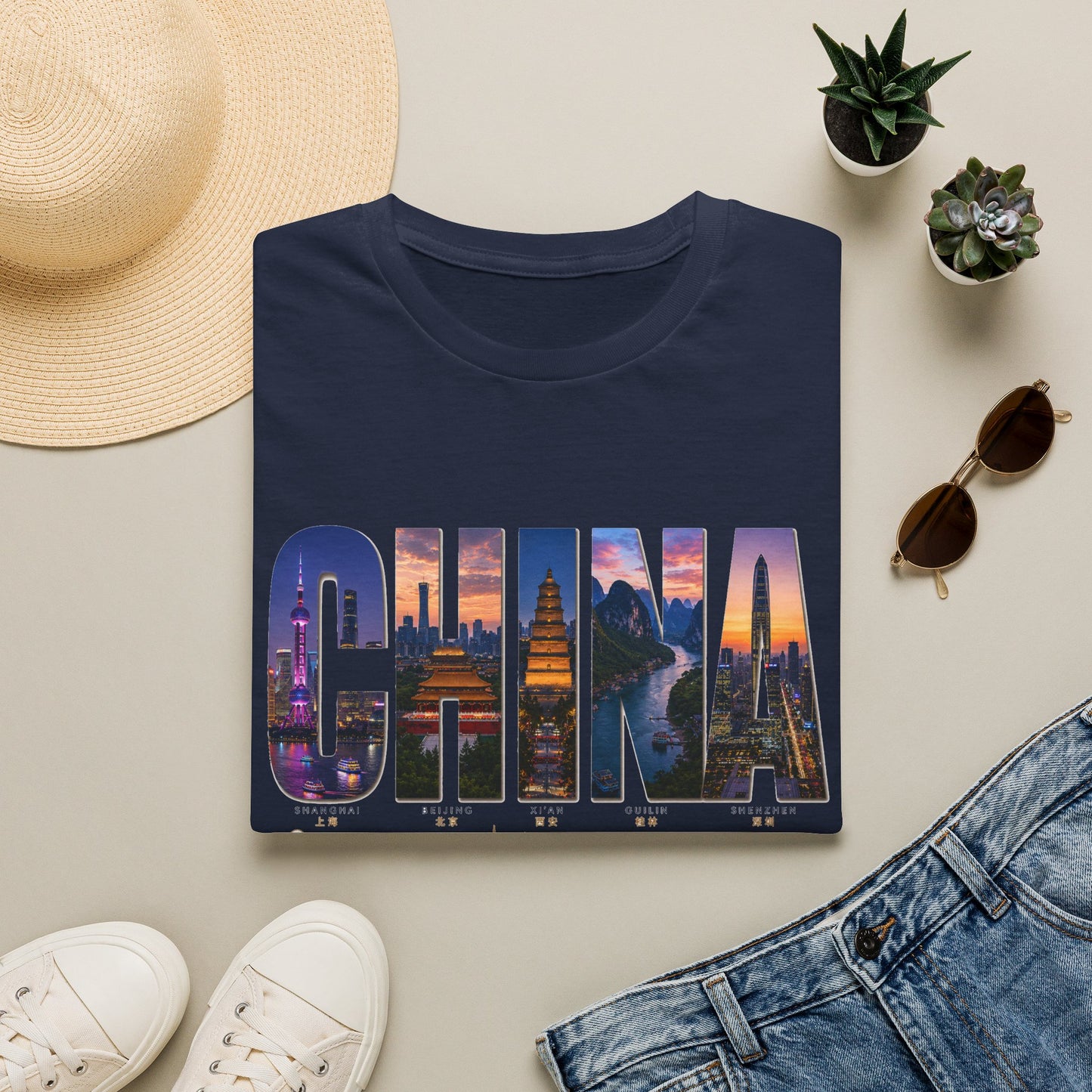 China Skyline T-Shirt — Travel Cityscape Tee