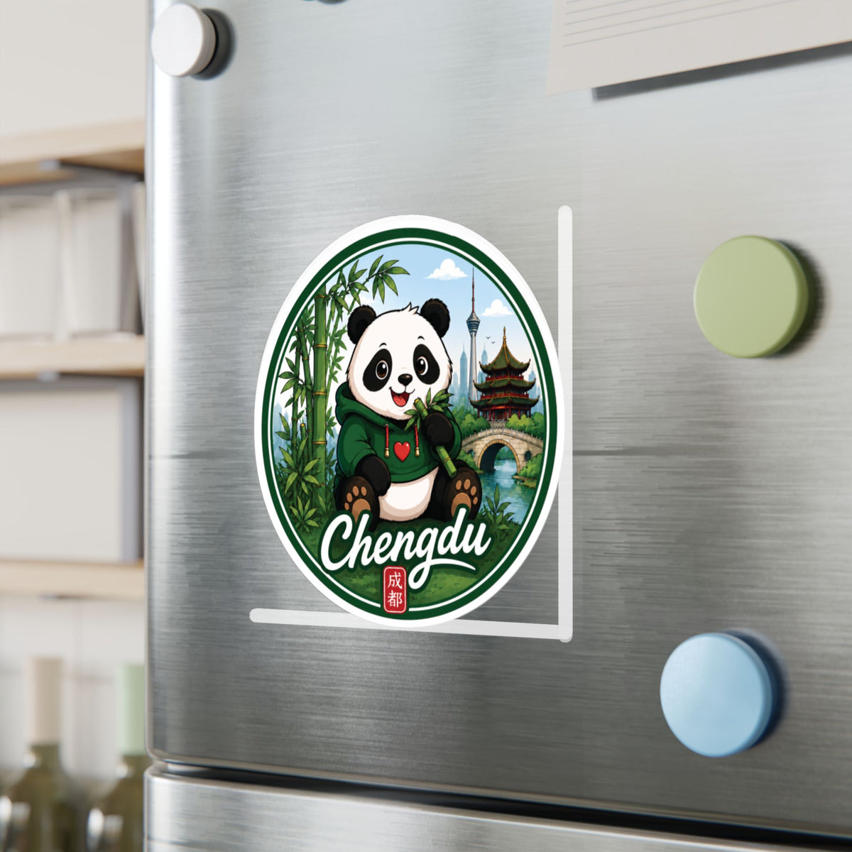 Chengdu Panda Kiss-Cut Vinyl Decal