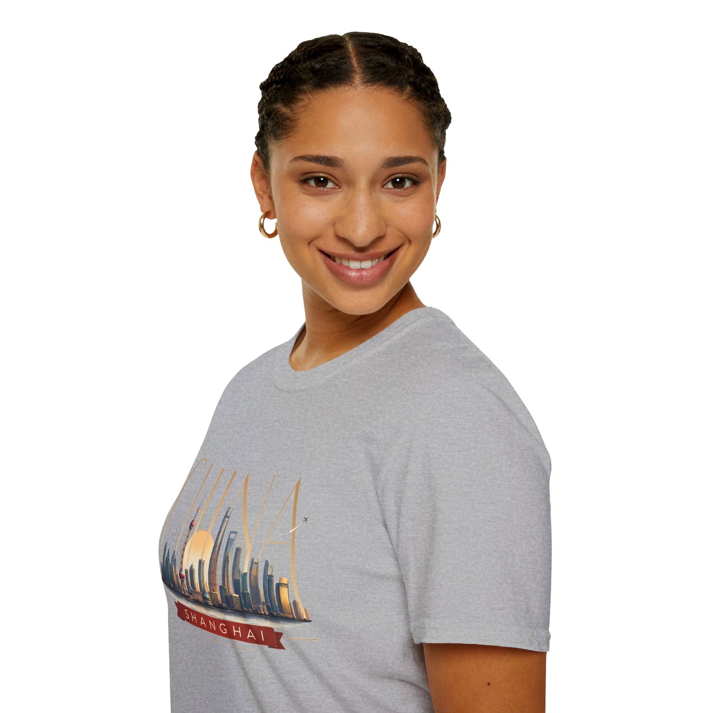 China Skyline T‑Shirt — Shanghai Cityscape Graphic Tee