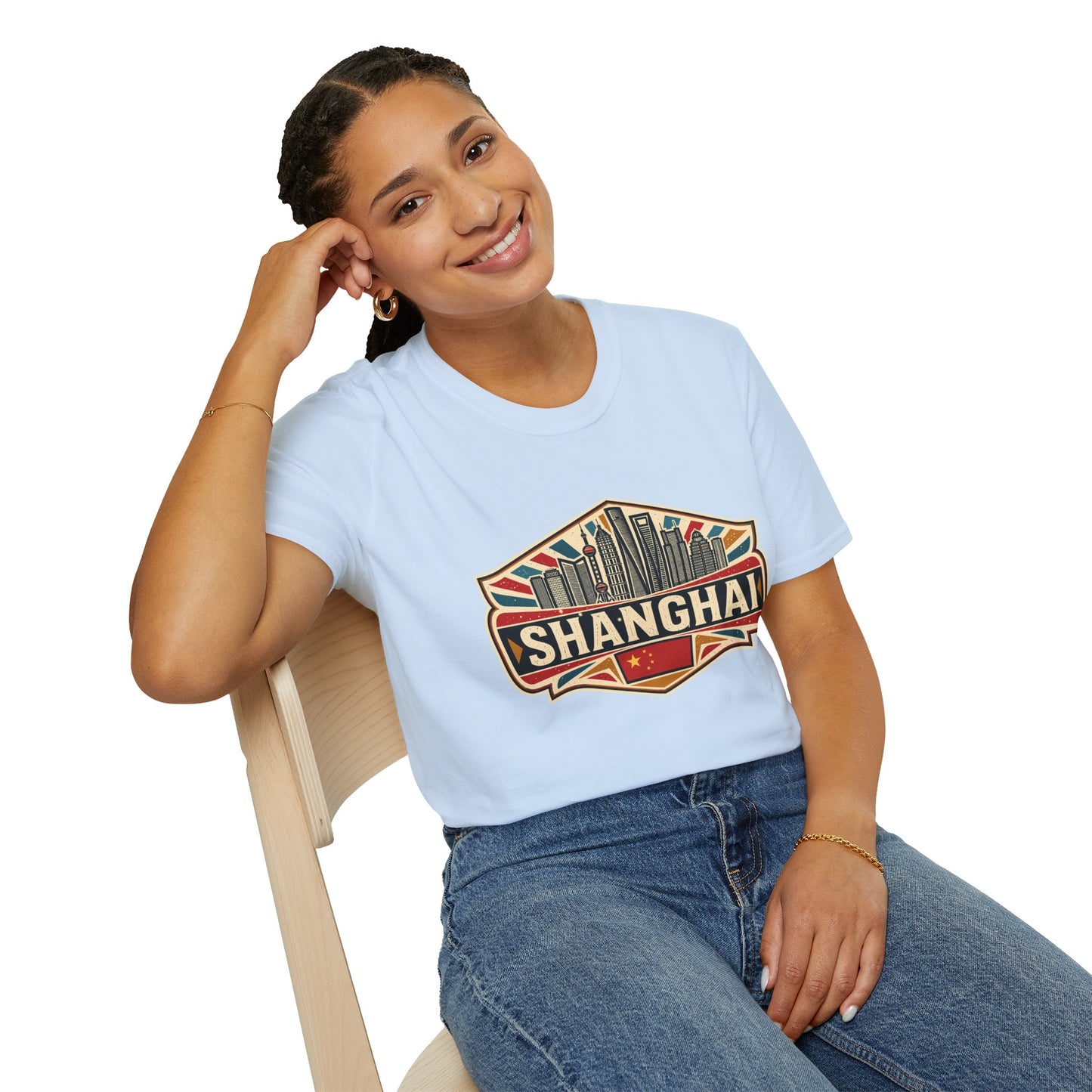 Shanghai Skyline Vintage T‑Shirt