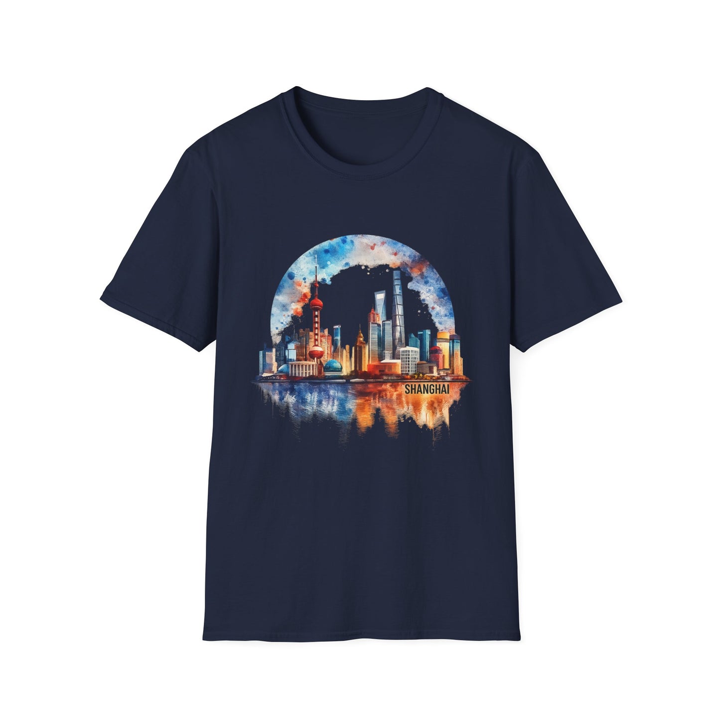 Cityscape Watercolor T-Shirt — Skyline Art Tee