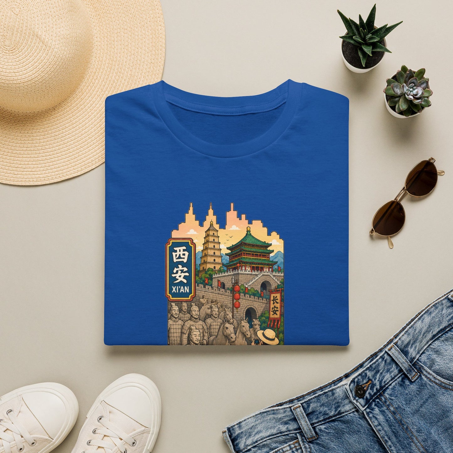 Xi'an Travel T‑Shirt — Vintage China Cityscape Graphic