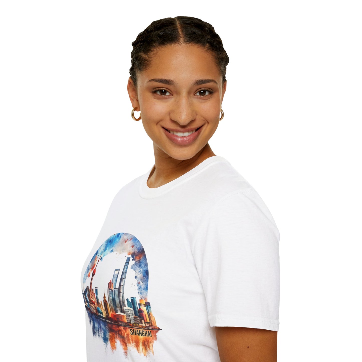 Cityscape Watercolor T-Shirt — Skyline Art Tee