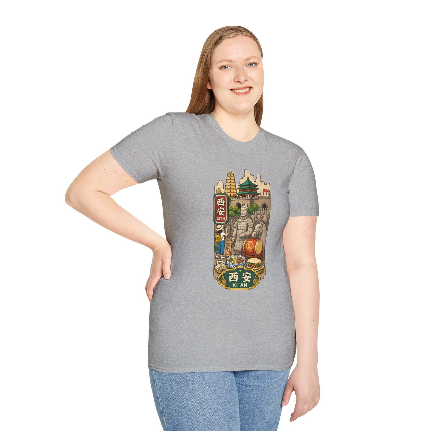 Xi'an Travel T-Shirt — Terracotta Warriors & Pagoda China Souvenir Tee