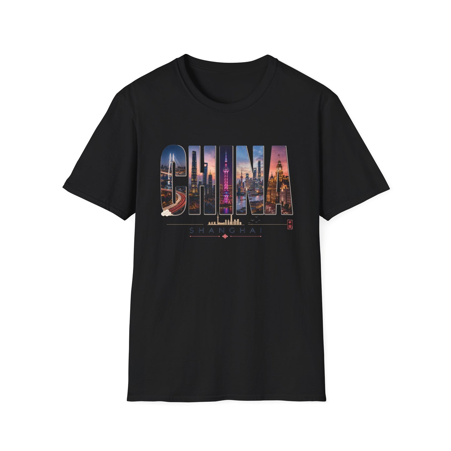 China Skyline Graphic T‑Shirt — Cityscape Travel Tee