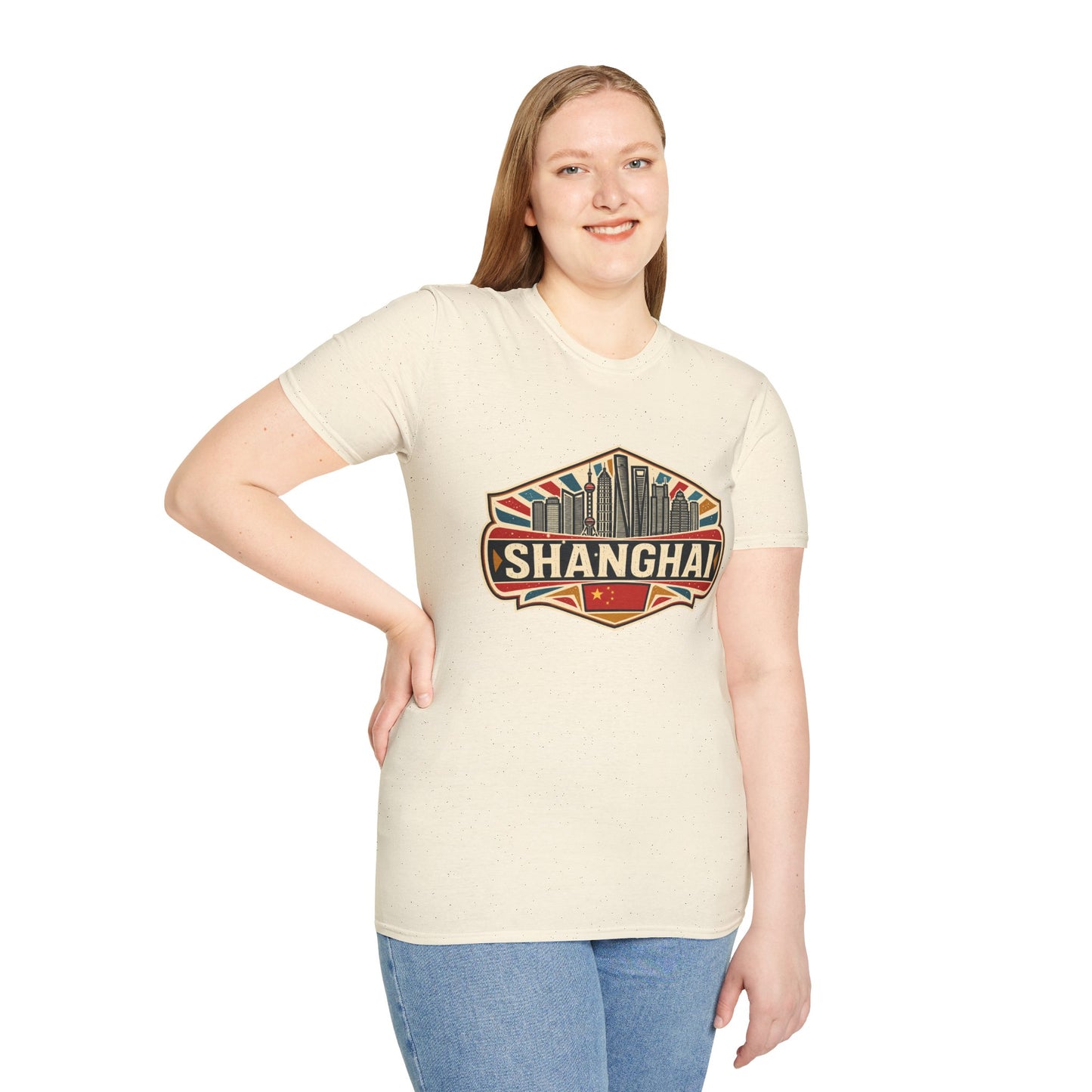 Shanghai Skyline Vintage T‑Shirt