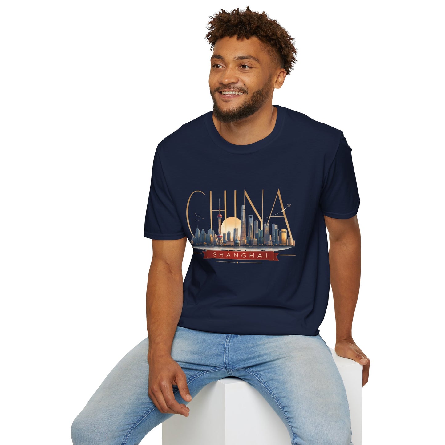 China Skyline T‑Shirt — Shanghai Cityscape Graphic Tee