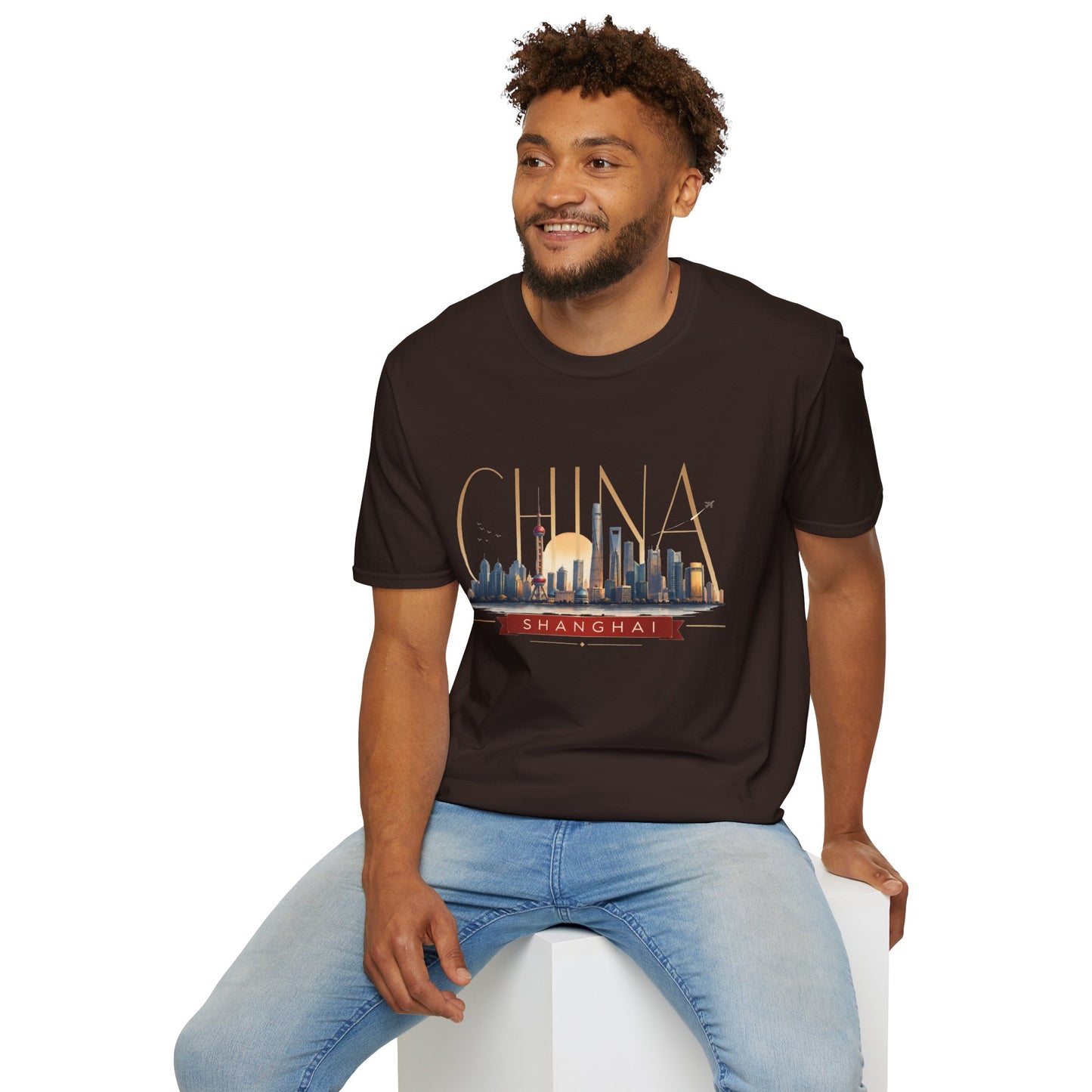 China Skyline T‑Shirt — Shanghai Cityscape Graphic Tee
