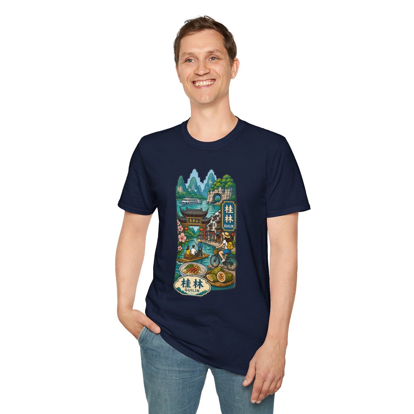 Guilin Scenic T-Shirt — Chinese Landscape Travel Art Tee