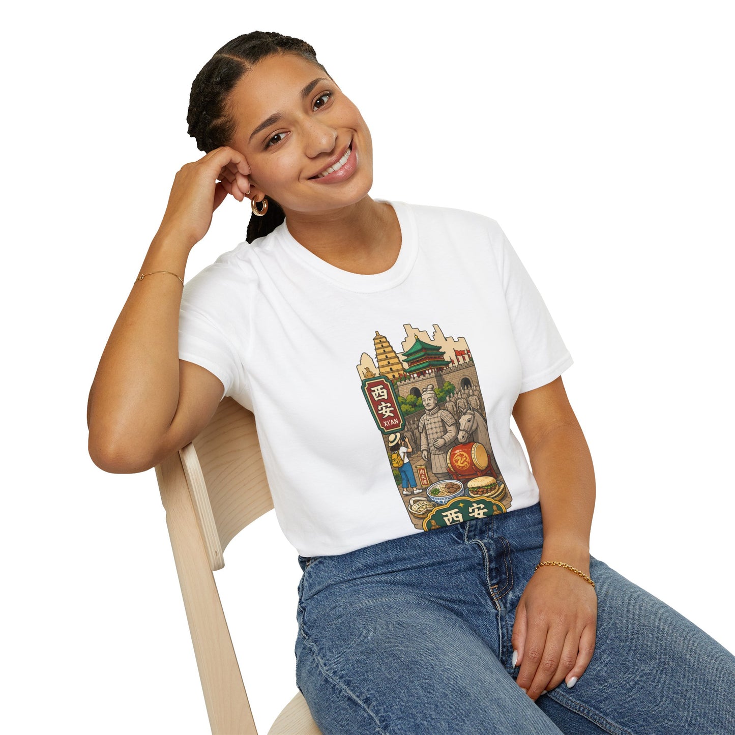 Xi'an Travel T-Shirt — Terracotta Warriors & Pagoda China Souvenir Tee