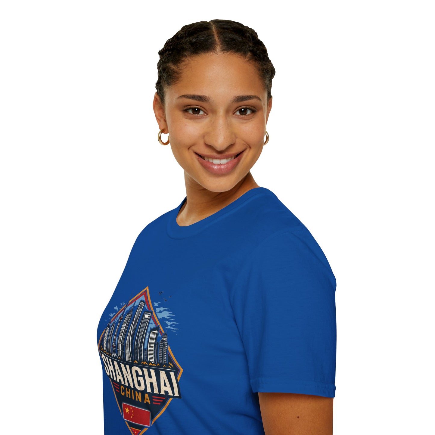 Shanghai Skyline T-Shirt — Retro Cityscape Travel Tee (Shanghai, China)
