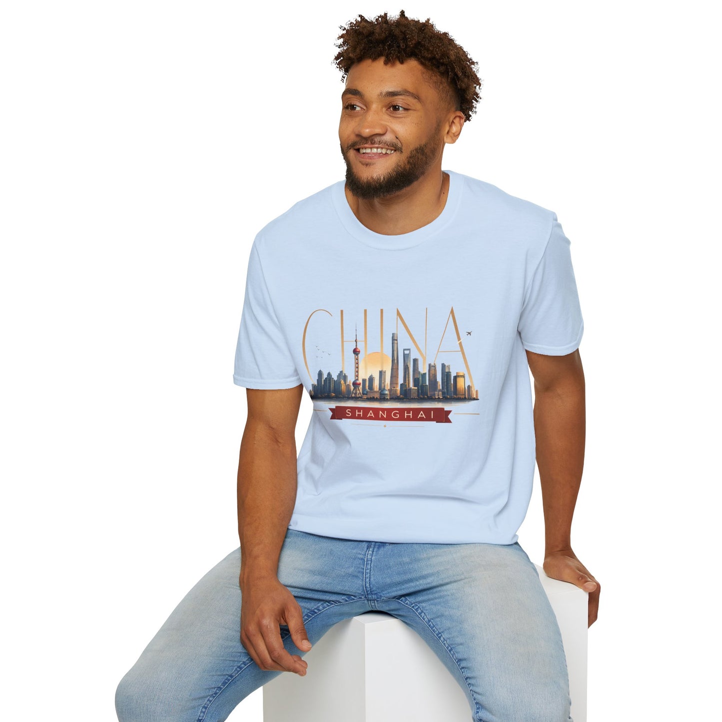 China Skyline T‑Shirt — Shanghai Cityscape Graphic Tee