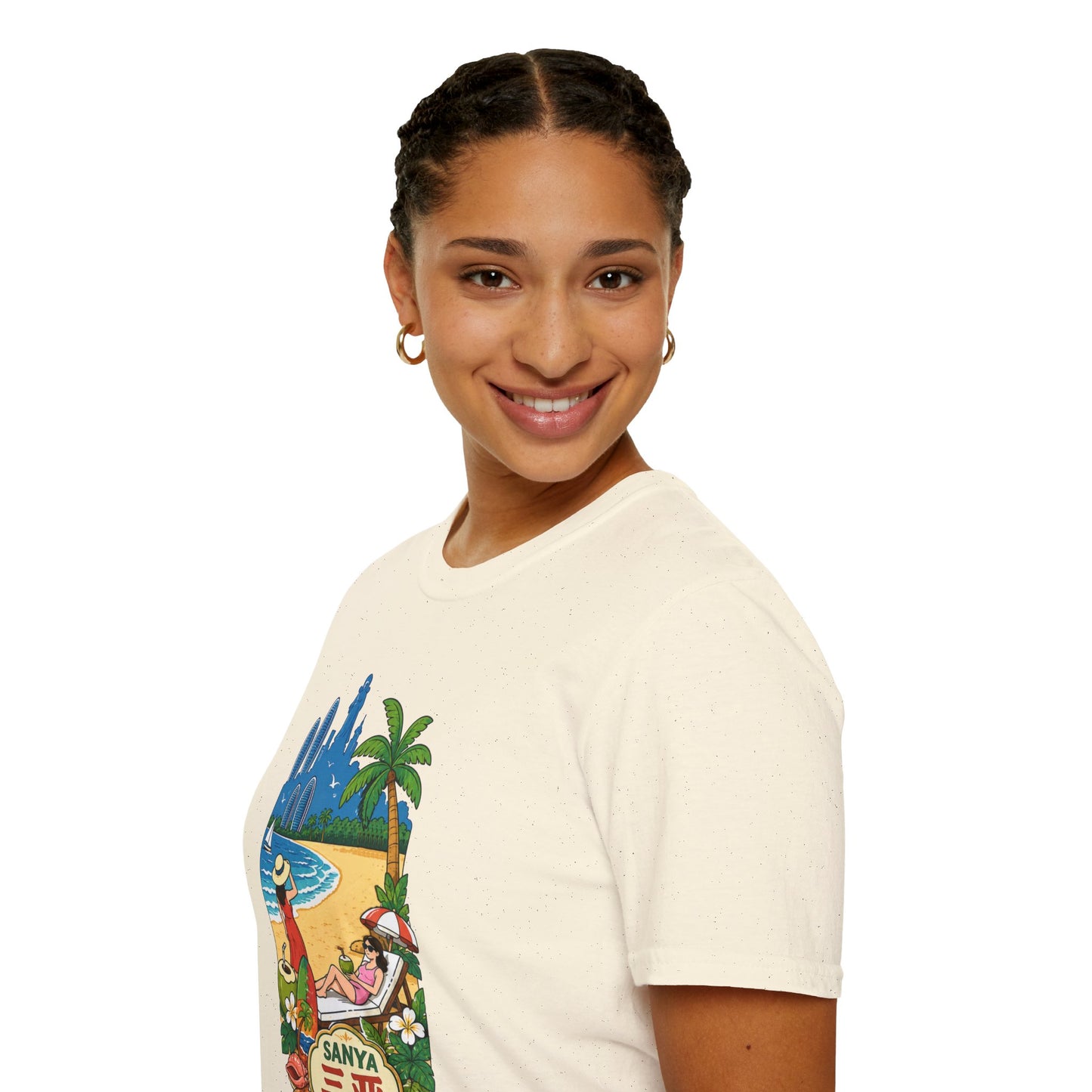 Beach Resort Graphic T-Shirt — Sanya Tropical Vacation Design