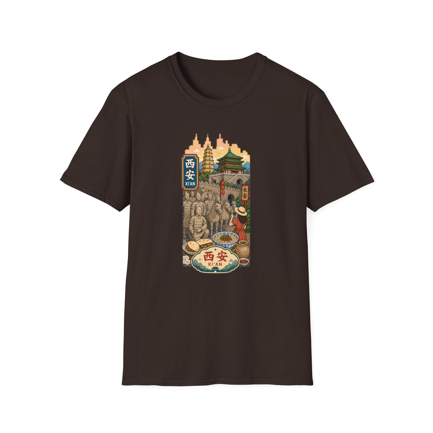 Xi'an Travel T‑Shirt — Vintage China Cityscape Graphic