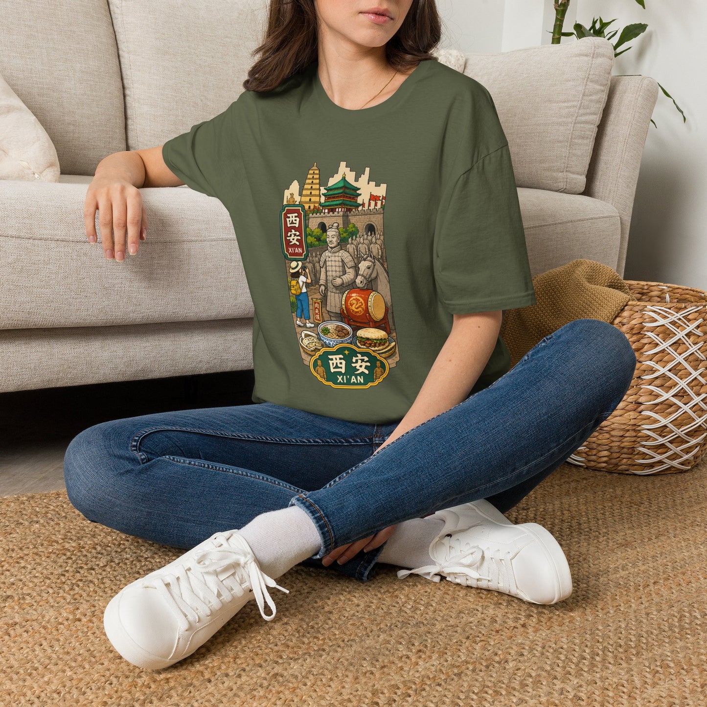 Xi'an Travel T-Shirt — Terracotta Warriors & Pagoda China Souvenir Tee