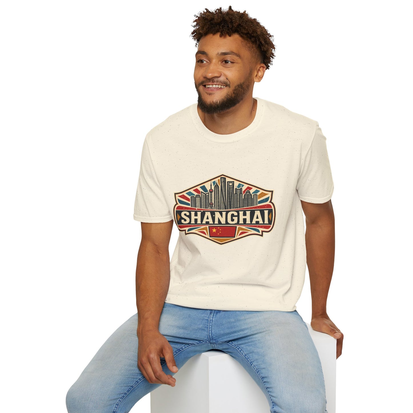 Shanghai Skyline Vintage T‑Shirt