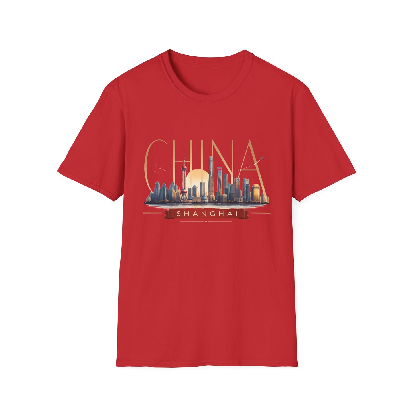 China Skyline T‑Shirt — Shanghai Cityscape Graphic Tee