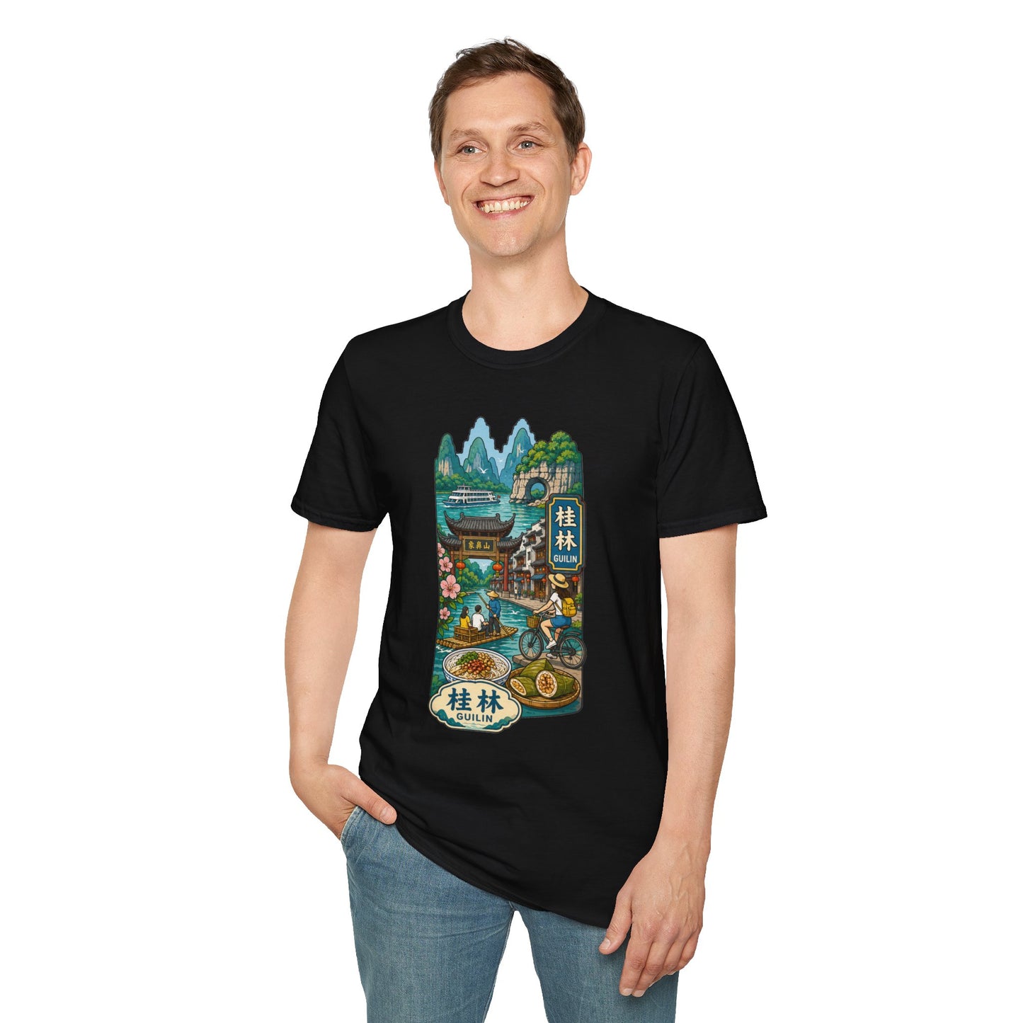 Guilin Scenic T-Shirt — Chinese Landscape Travel Art Tee