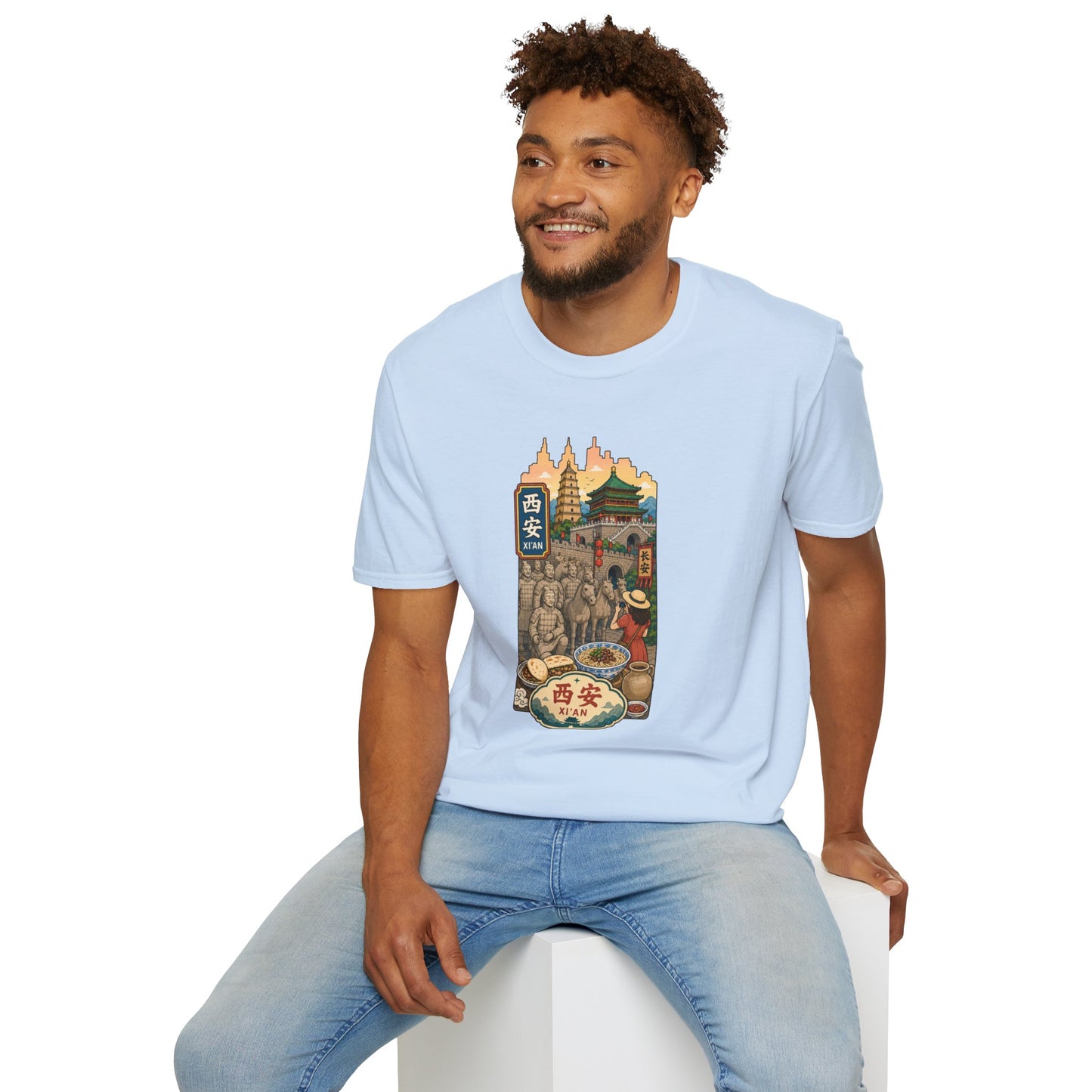 Xi'an Travel T‑Shirt — Vintage China Cityscape Graphic