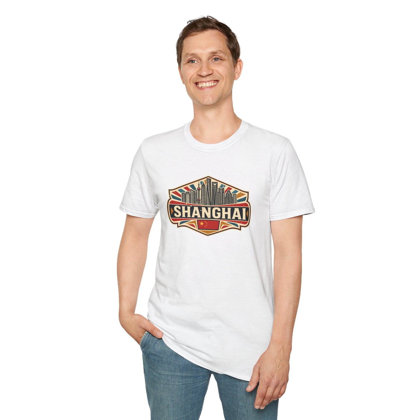 Shanghai Skyline T-Shirt — Vintage City Travel Tee