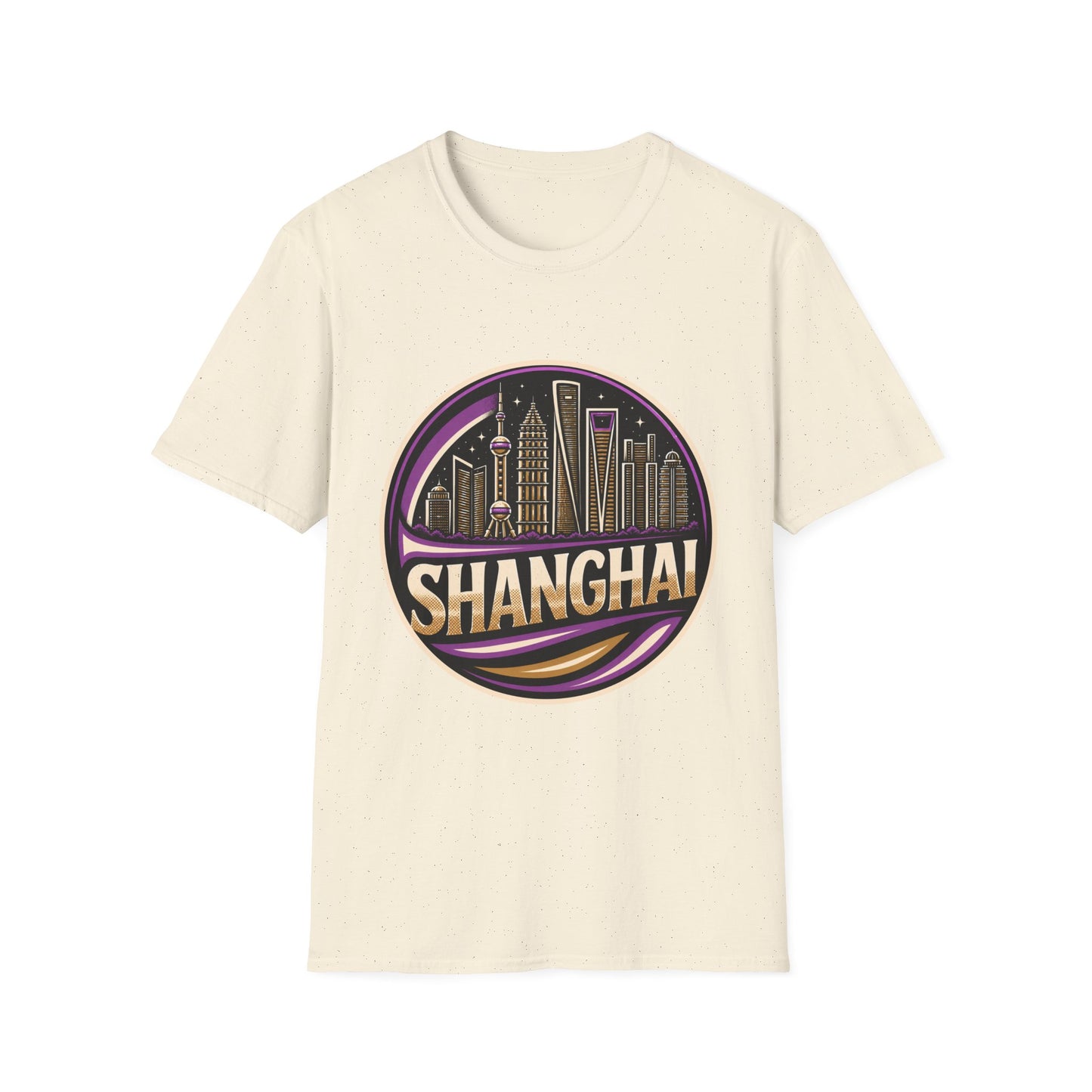 Shanghai Skyline T-Shirt — Retro Neon Cityscape Tee