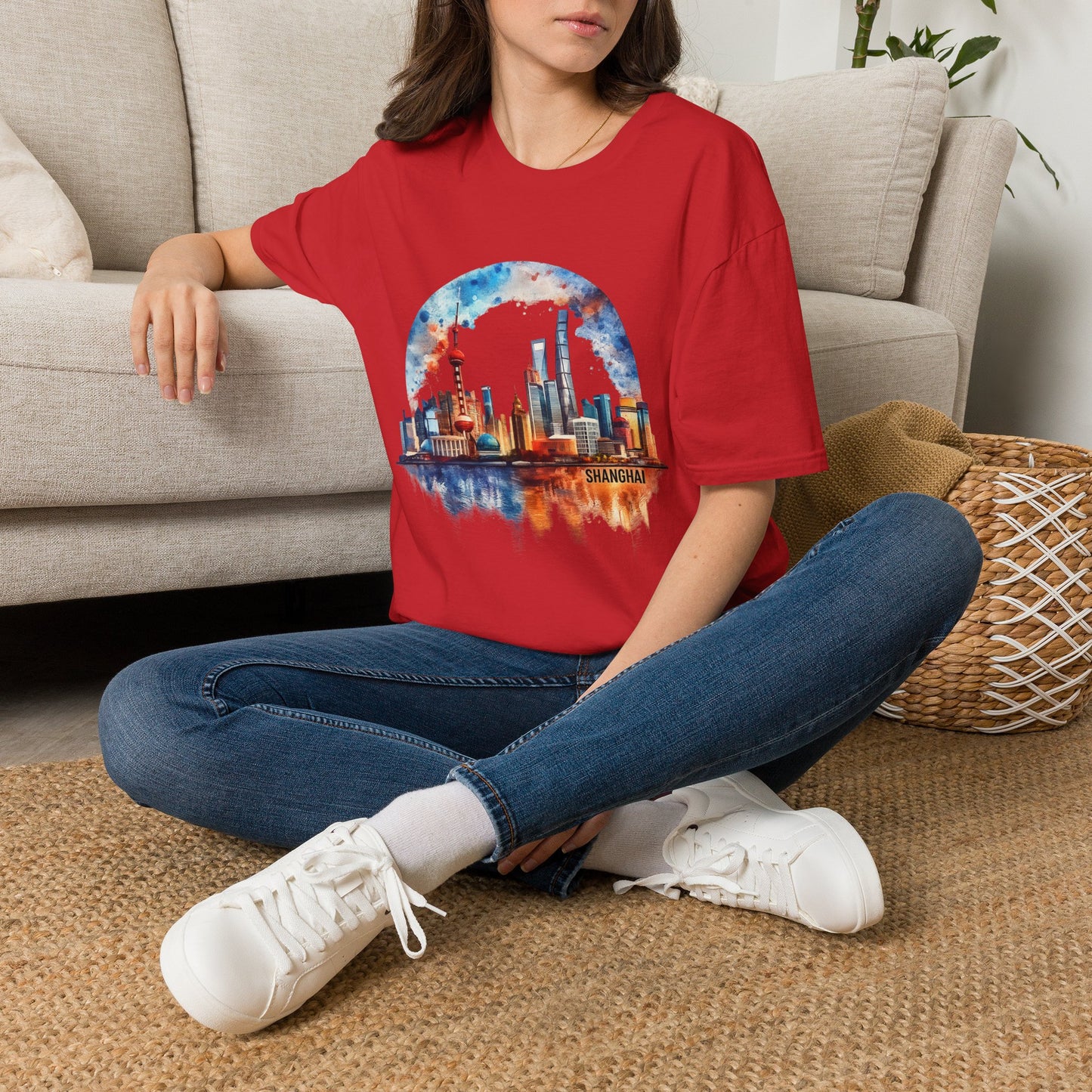 Cityscape Watercolor T-Shirt — Skyline Art Tee