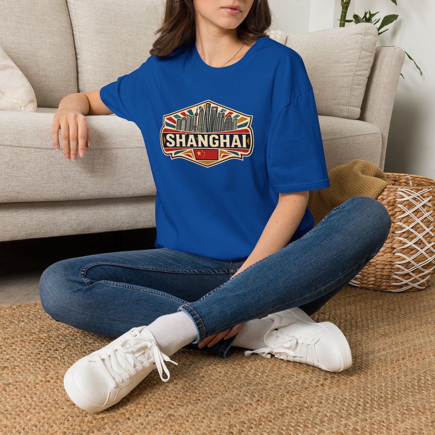 Shanghai Skyline T-Shirt — Vintage City Travel Tee
