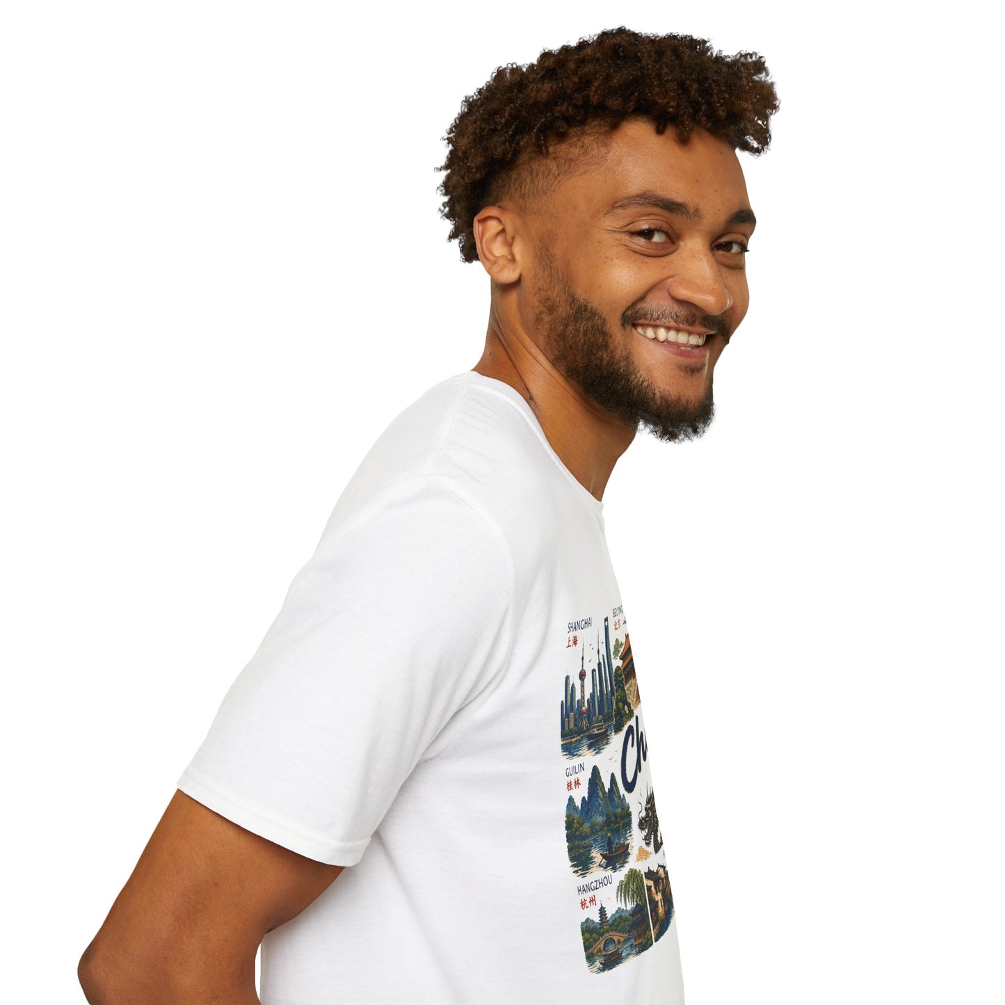 China Travel Collage T-Shirt — Landmarks & Panda Souvenir Tee