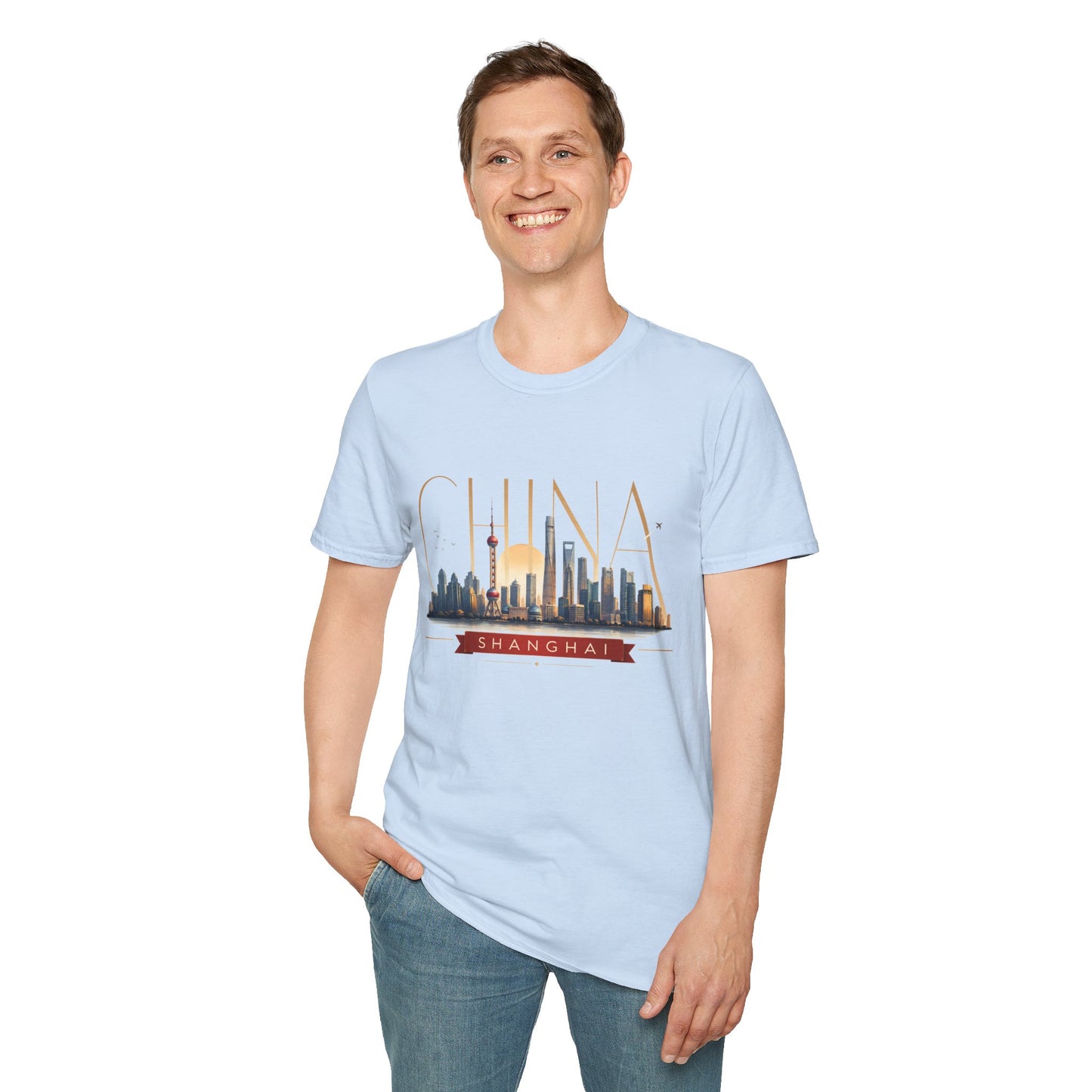 China Skyline T‑Shirt — Shanghai Cityscape Graphic Tee