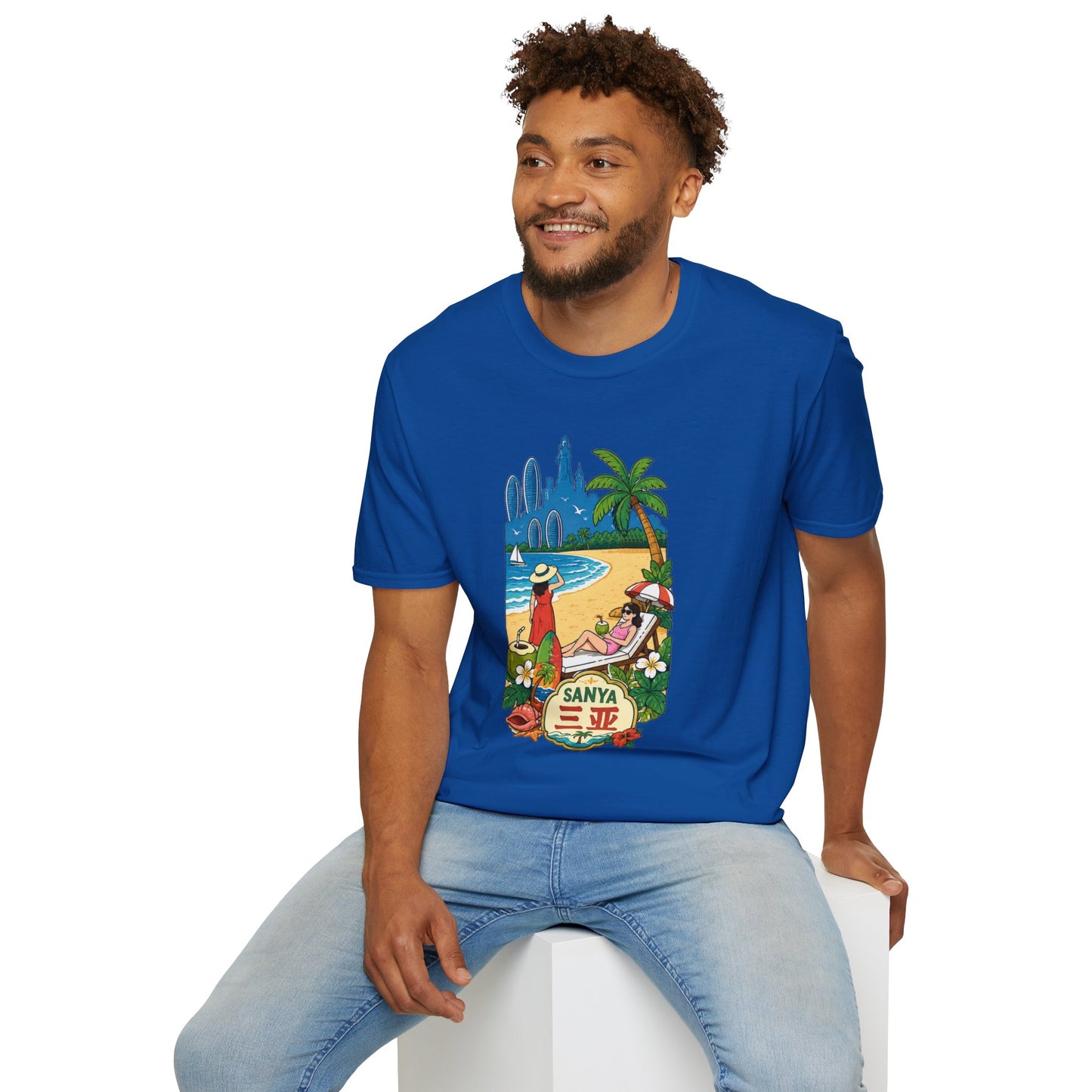 Beach Resort Graphic T-Shirt — Sanya Tropical Vacation Design