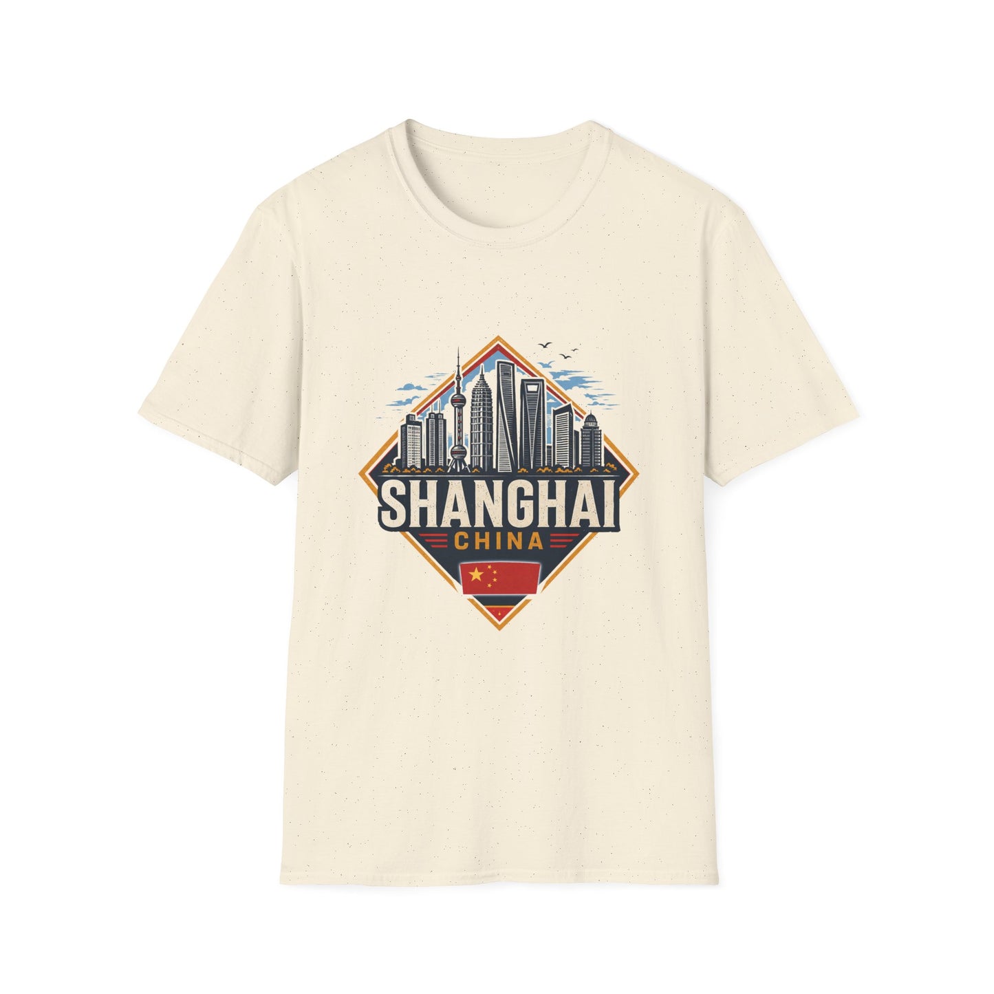 Shanghai Skyline T-Shirt — Retro Cityscape Travel Tee (Shanghai, China)