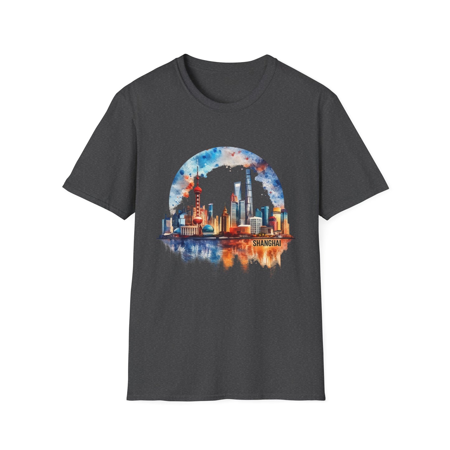 Cityscape Watercolor T-Shirt — Skyline Art Tee