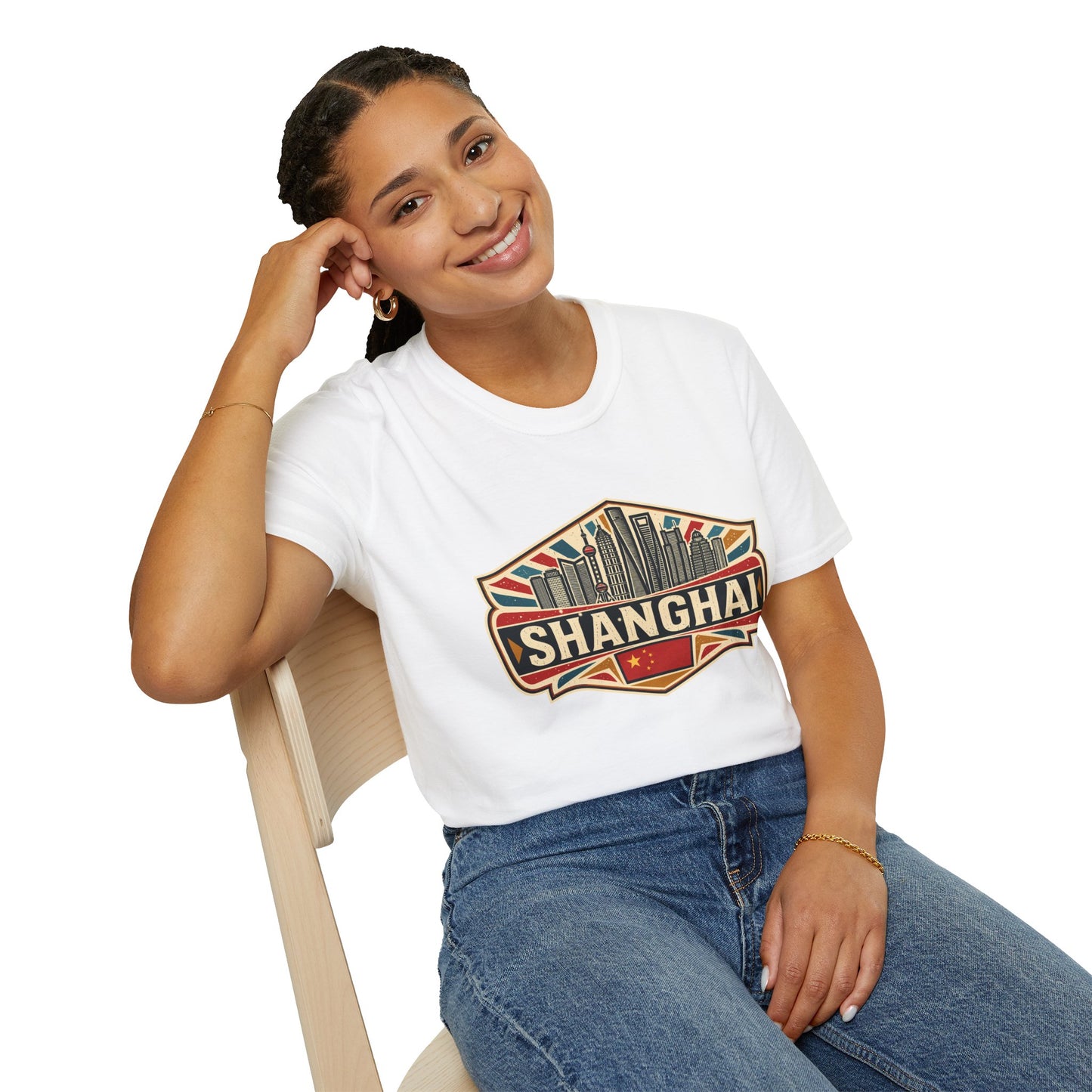 Shanghai Skyline Vintage T‑Shirt