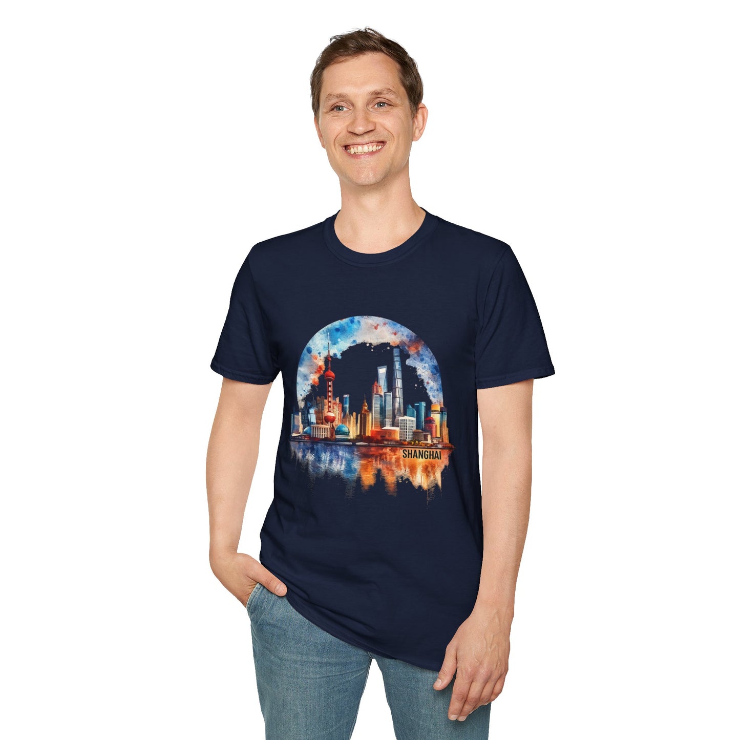 Cityscape Watercolor T-Shirt — Skyline Art Tee
