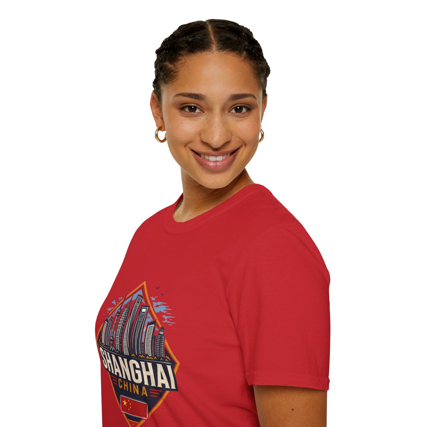 Shanghai Skyline T-Shirt — Retro Cityscape Travel Tee (Shanghai, China)