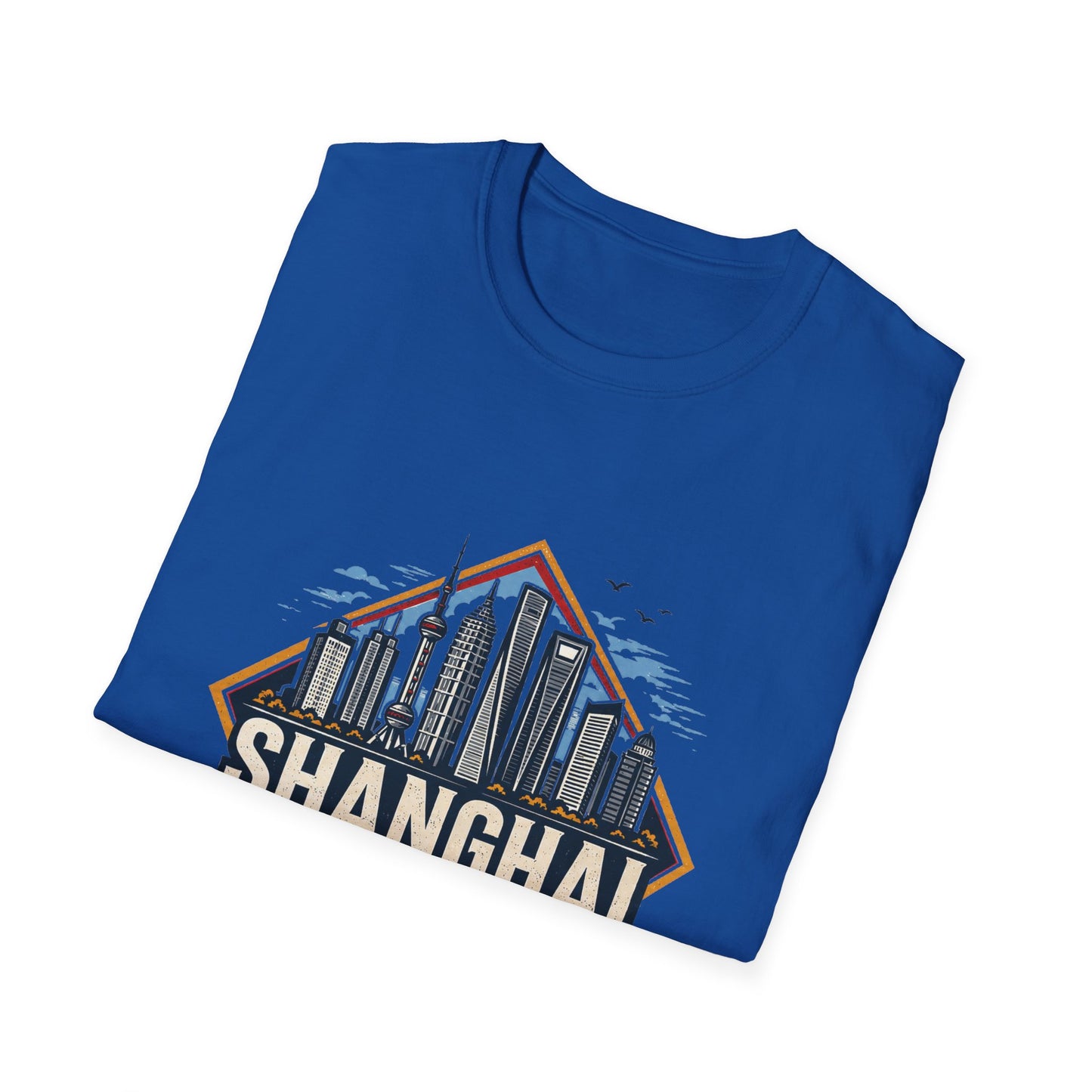 Shanghai Skyline T-Shirt — Retro Cityscape Travel Tee (Shanghai, China)