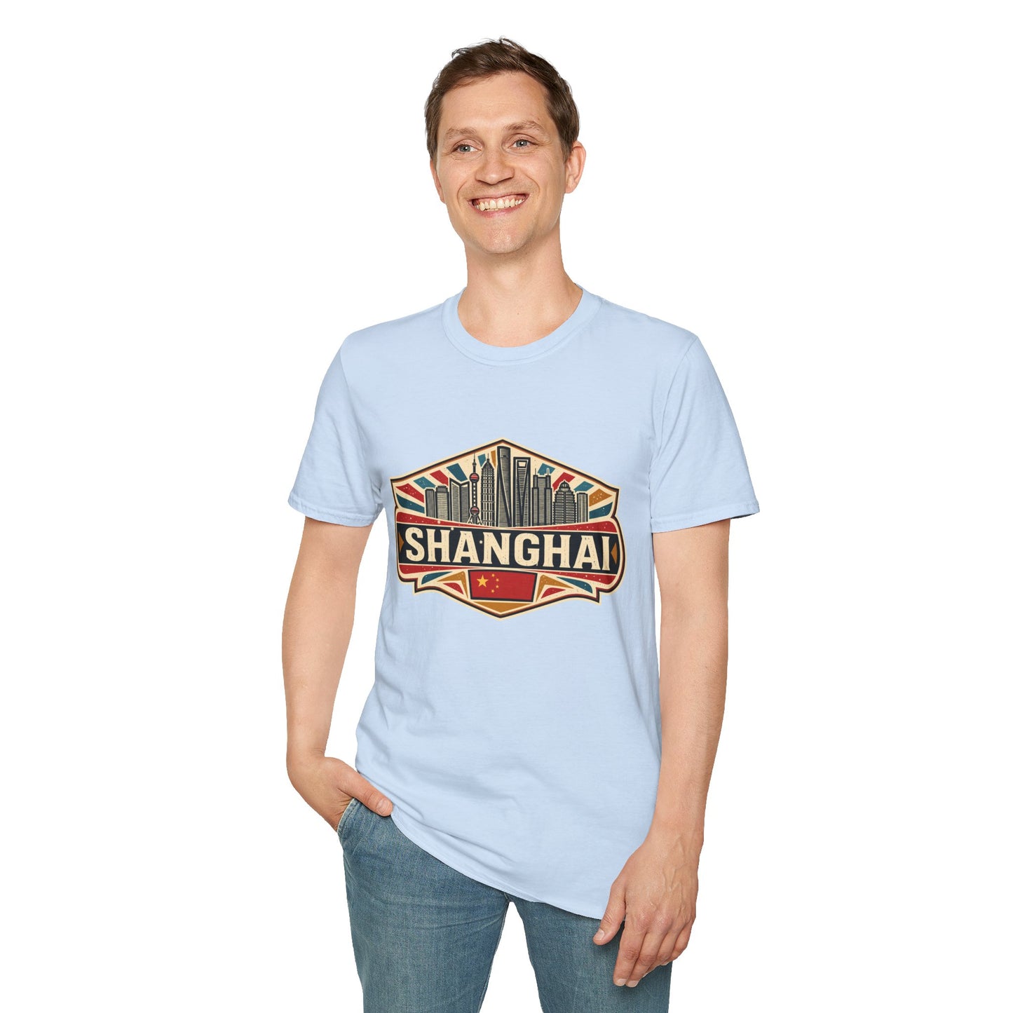 Shanghai Skyline Vintage T‑Shirt