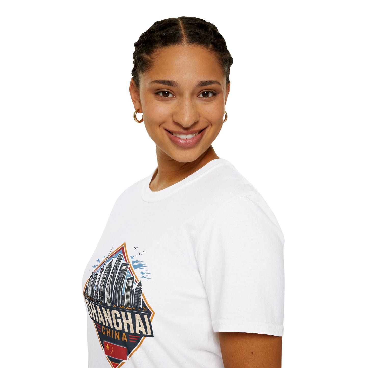 Shanghai Skyline T-Shirt — Retro Cityscape Travel Tee (Shanghai, China)