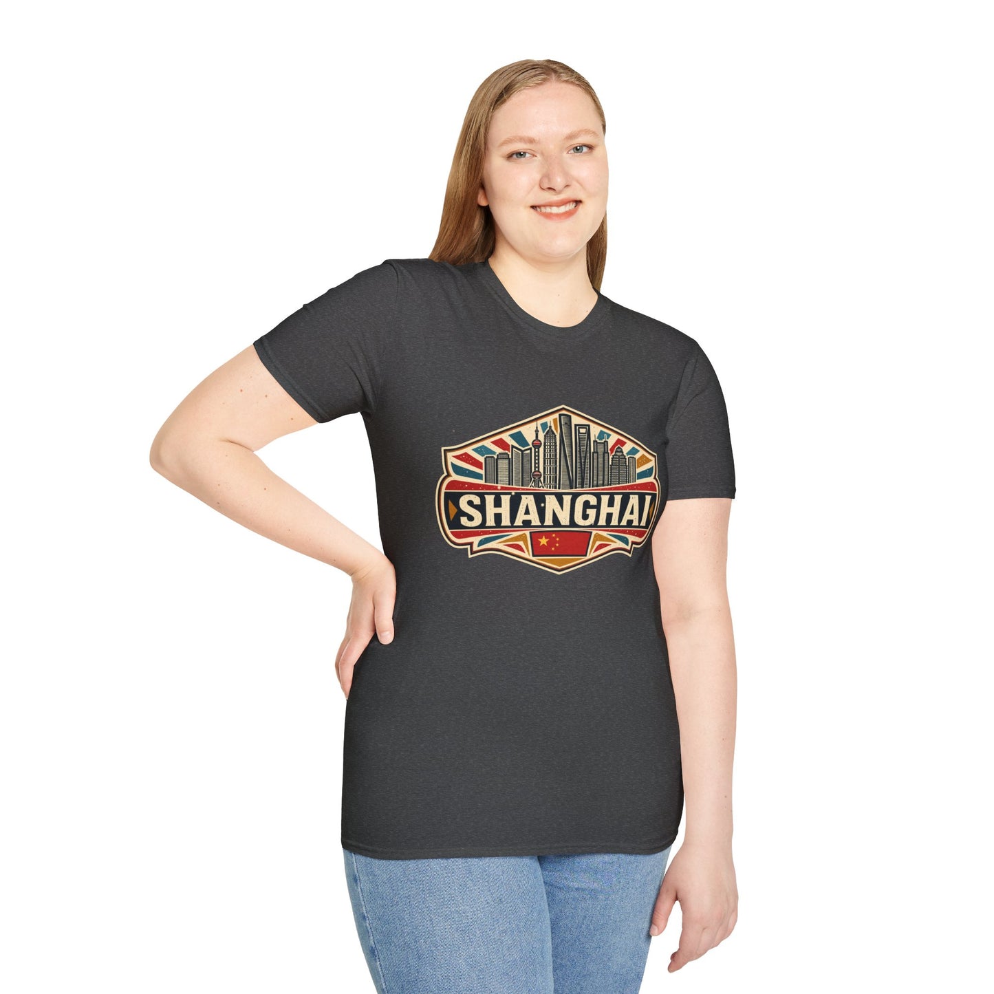 Shanghai Skyline Vintage T‑Shirt