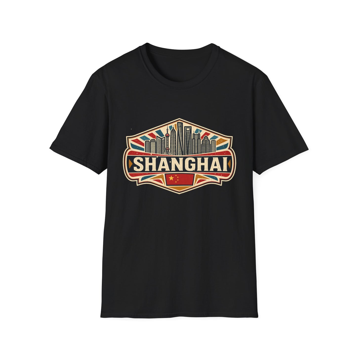 Shanghai Skyline Vintage T‑Shirt