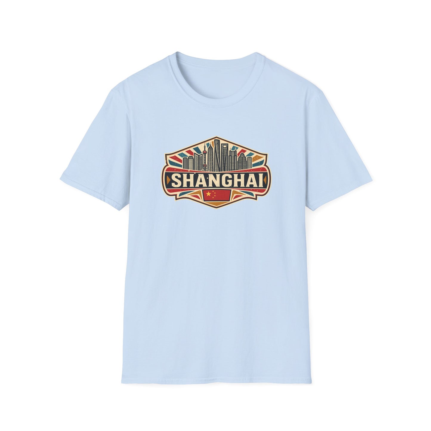 Shanghai Skyline T-Shirt — Vintage City Travel Tee