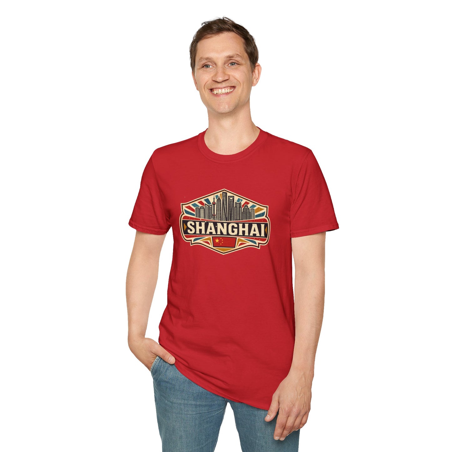 Shanghai Skyline T-Shirt — Vintage City Travel Tee