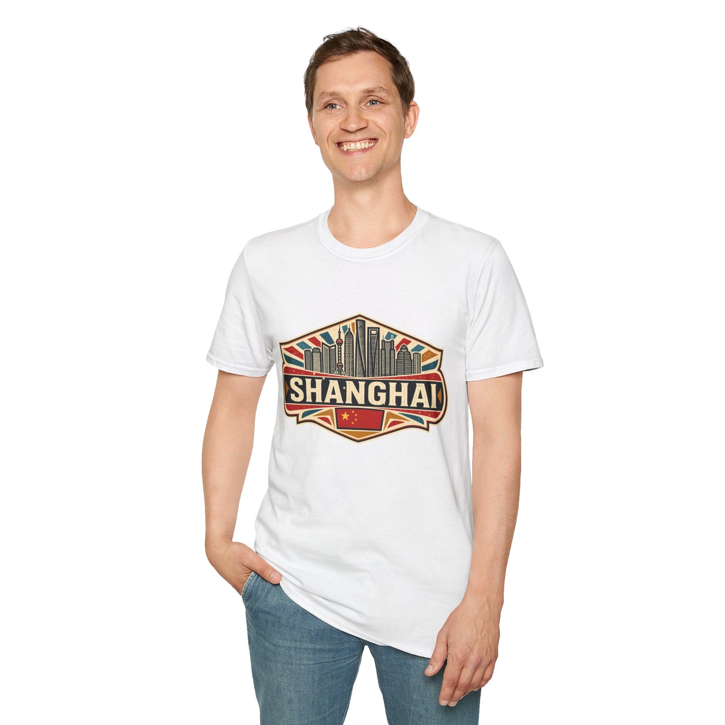 Shanghai Skyline Vintage T‑Shirt