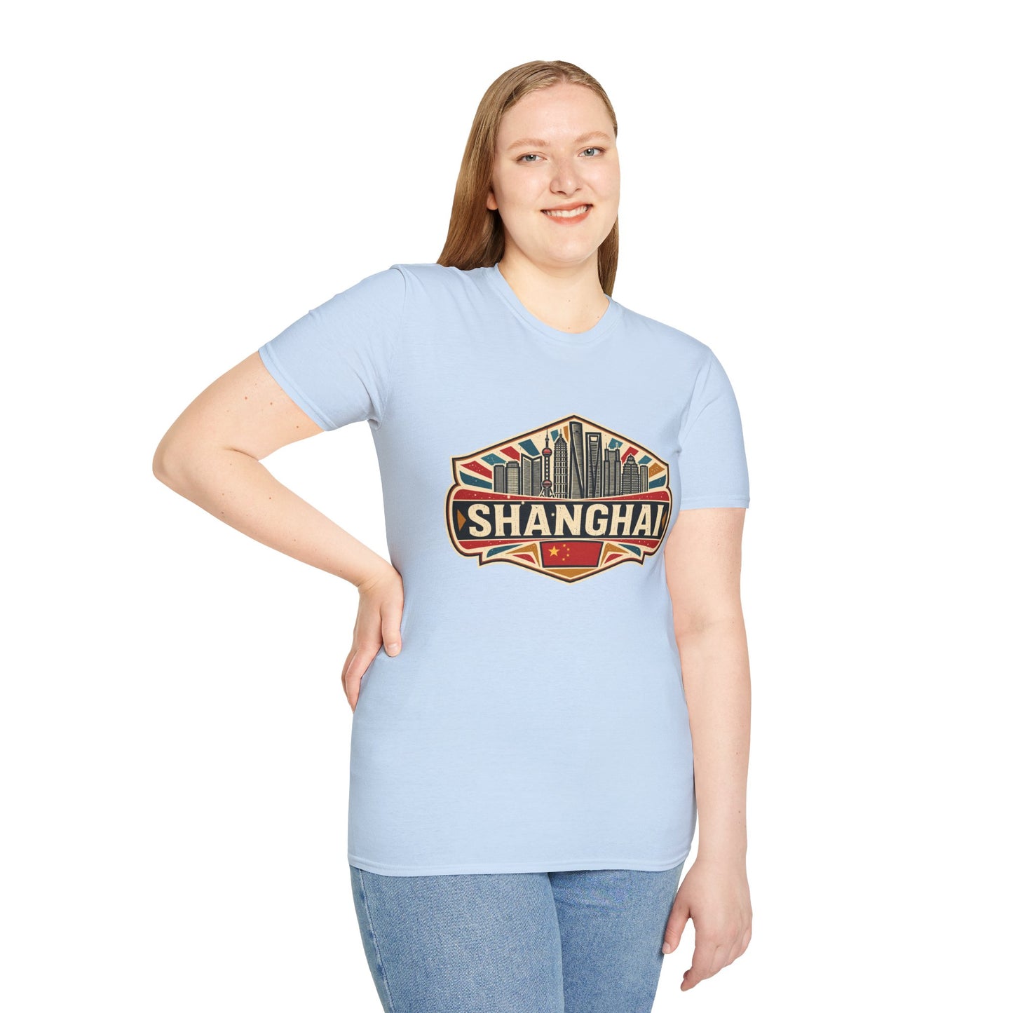 Shanghai Skyline Vintage T‑Shirt